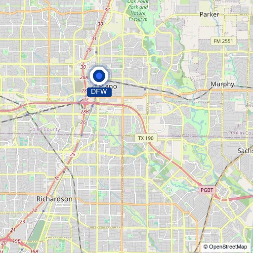 Dallas office map — Plano TX area